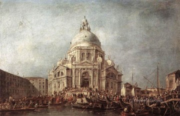 ラ・サルーテ大聖堂の総督 ヴェネツィア学校 フランチェスコ・グアルディ Oil Paintings